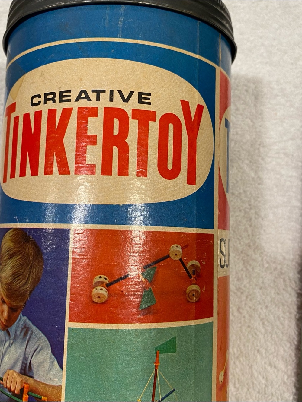 Creative Building Set - Blue & Red original Tinkertoy/Childhood Nostalgia